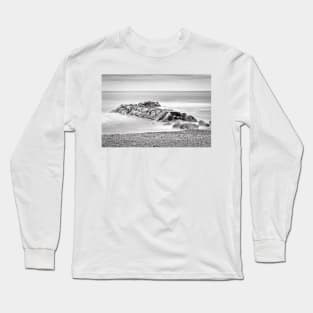 Abandoned Rock Pier B&W Long Sleeve T-Shirt